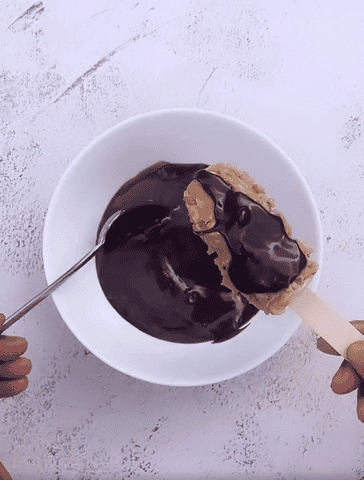 Frozen Snickers Banana Pops recipe Sense CBD